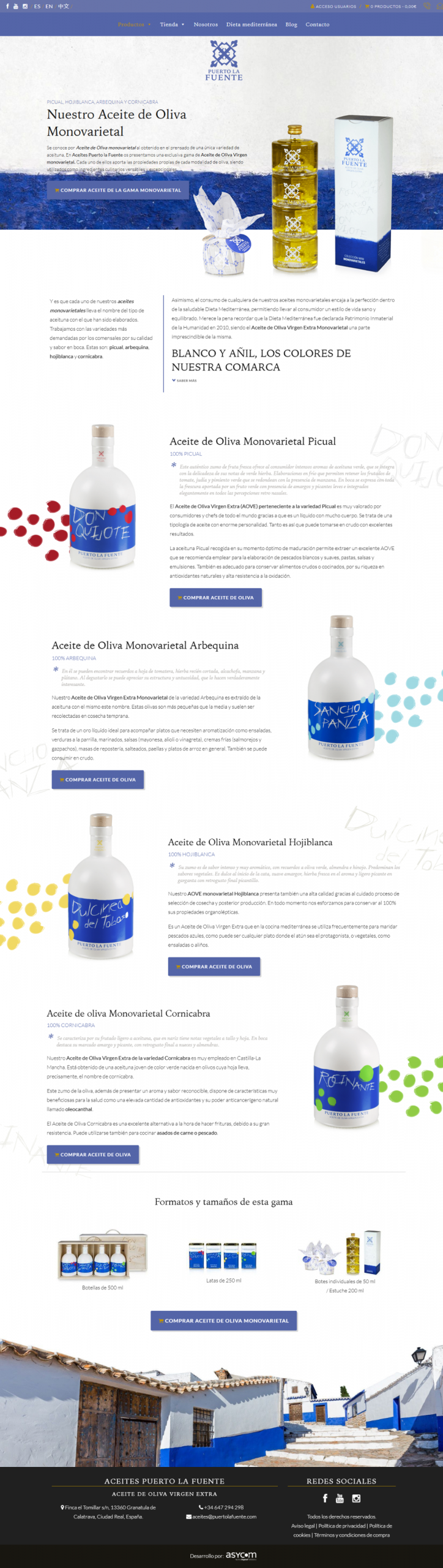 Página de variedades completa